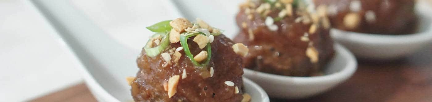 Asian Hoisin Apple Cocktail All-Bran Meatball Appetizer