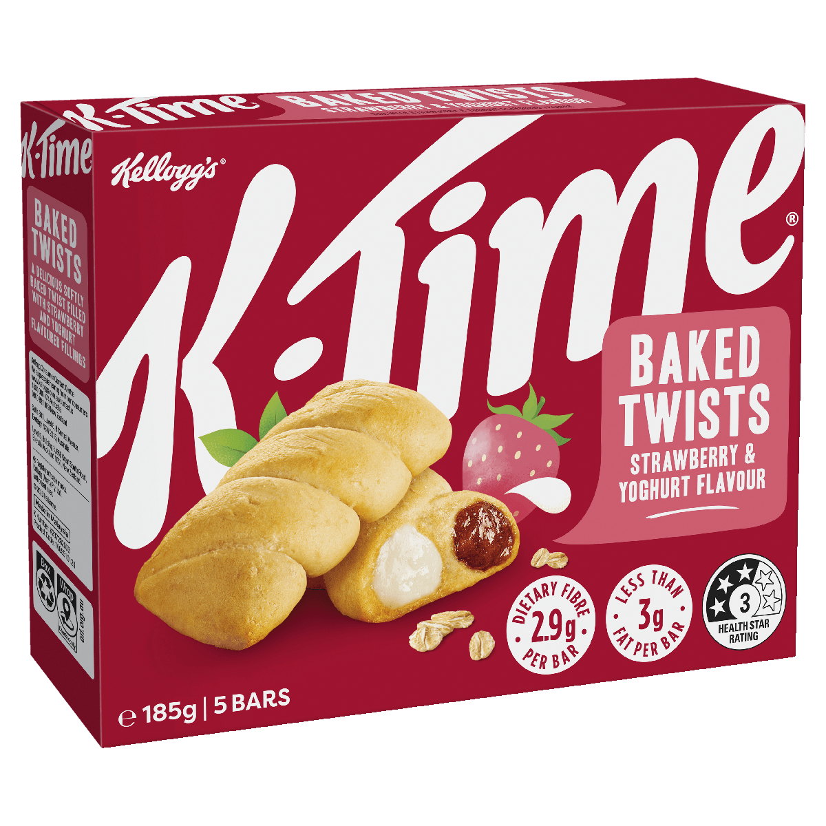 K-Time® Baked Twists Strawberry & Yoghurt flavour