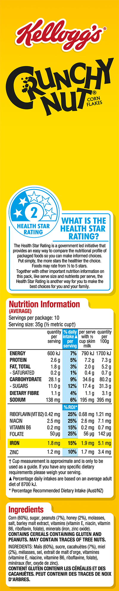 Corn Flakes Nutritional Information Uk Nutrition Ftempo