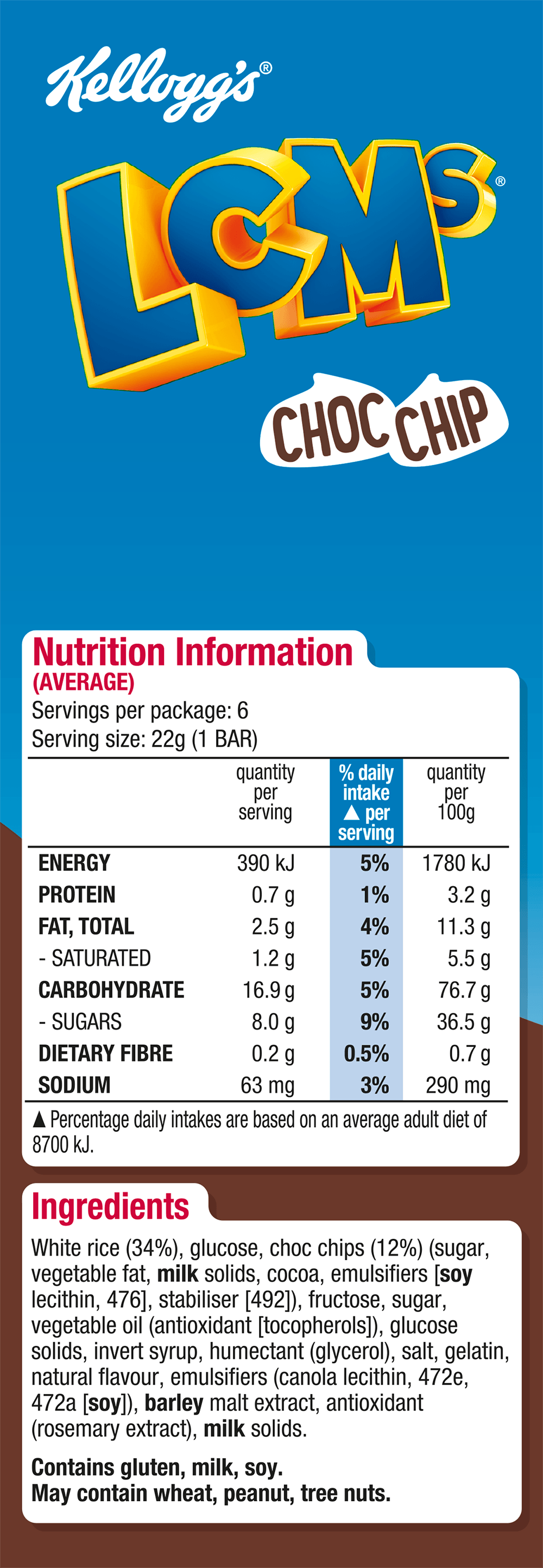 LCMs® Choc Chip Kellogg's Australia