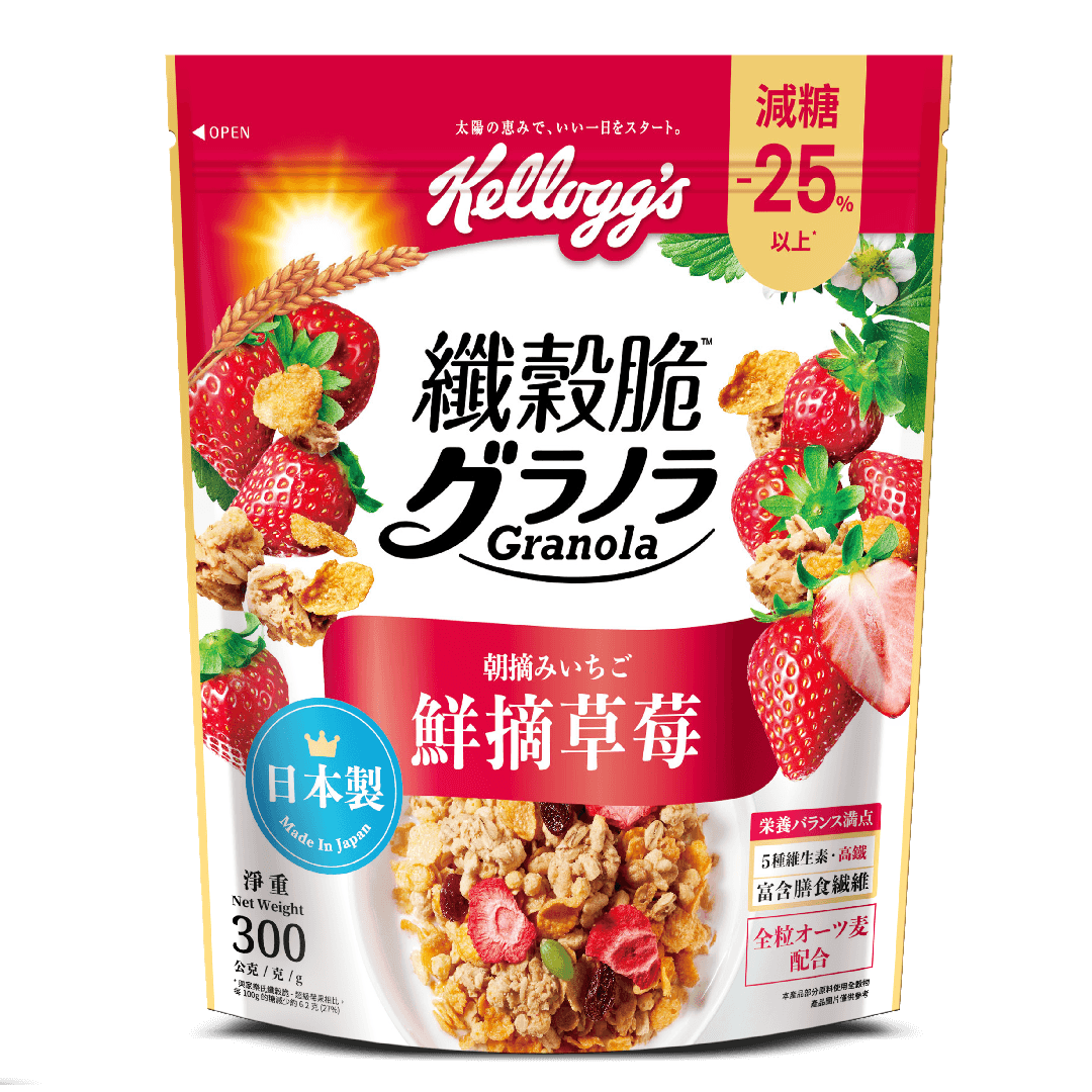 &#23478;&#27138;&#27663;&reg;&#32406;&#31296;&#33030; &ndash; &#39854;&#25688;&#33609;&#33683;(&#39854;&#25688;&#22763;&#22810;&#21860;&#26792;) Kellogg's&reg; Strawberry Granola