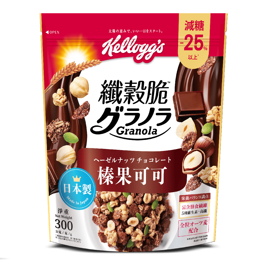 &#23478;&#27138;&#27663;&reg;&#32406;&#31296;&#33030; &ndash; &#27035;&#26524;&#21487;&#21487;(&#27035;&#23376;&#26417;&#21476;&#21147;) Kellogg's&reg; Hazelnut Chocolate Granola