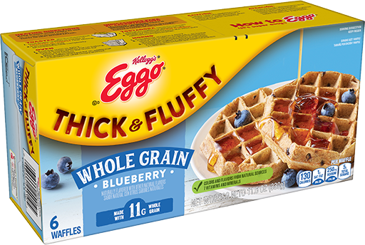 Kellogg's® Eggo® Thick & Fluffy Whole Grain Blueberry Waffles