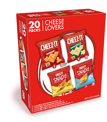 Cheez It Cheese Lovers Variety Original White Cheddar And Cheez It Snap D Double Cheese And Cheddar Sour Cream And Onion