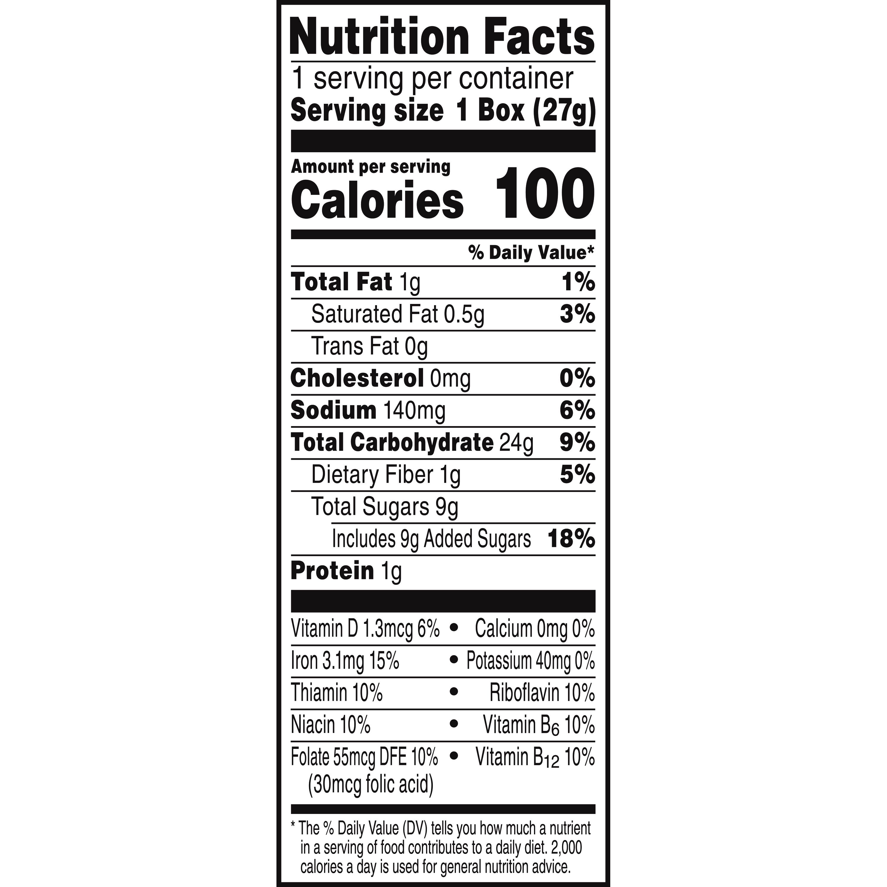 Jacks Nutrition Facts