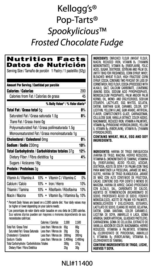 cherry pop tart nutrition facts