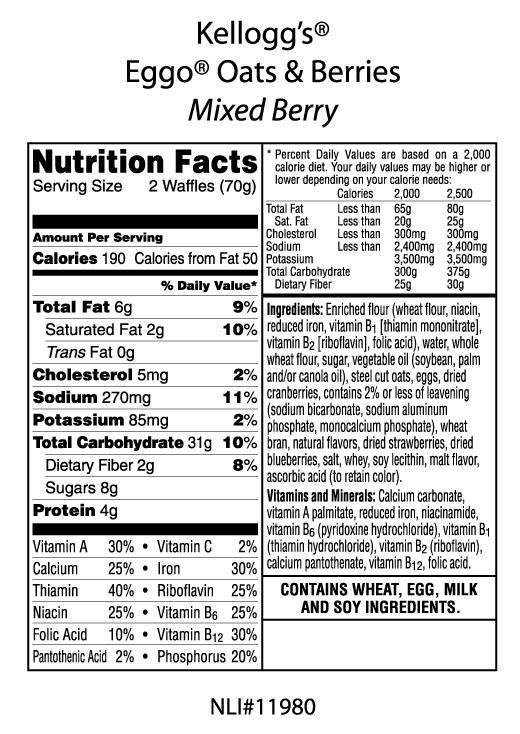 eggo frozen waffles nutrition facts eggo frozen waffles nutrition facts