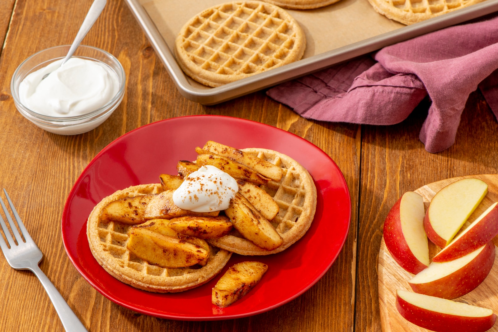 Spiced Apple Waffle Sheet Pan