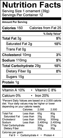 Nutrition Label
