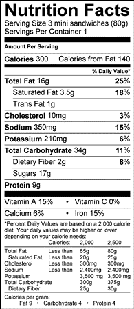 Nutrition Label