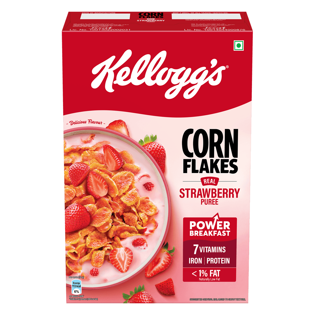 Kellogg's&reg; Corn Flakes Real Strawberry Puree