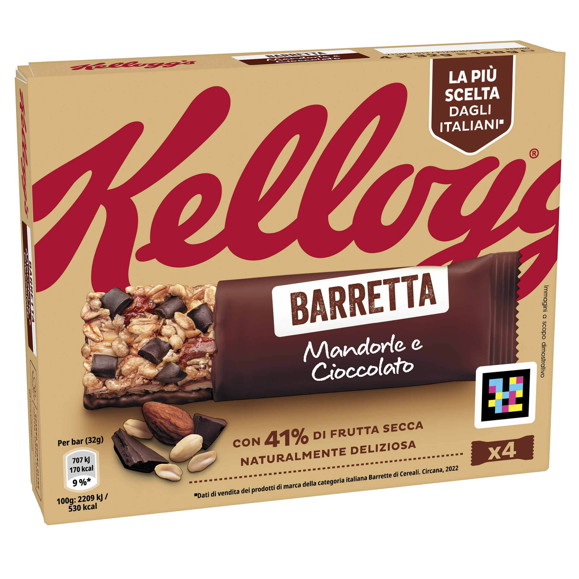 Kellogg's Barretta Mandorle e Cioccolato