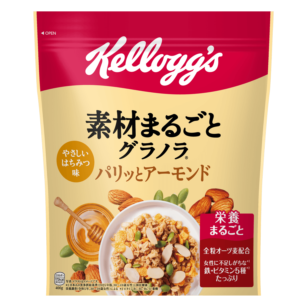 Whole Granola Crispy Almonds Gentle Honey Flavor - 素材まるごとグラノラパリッとアーモンド やさしいはちみつ味