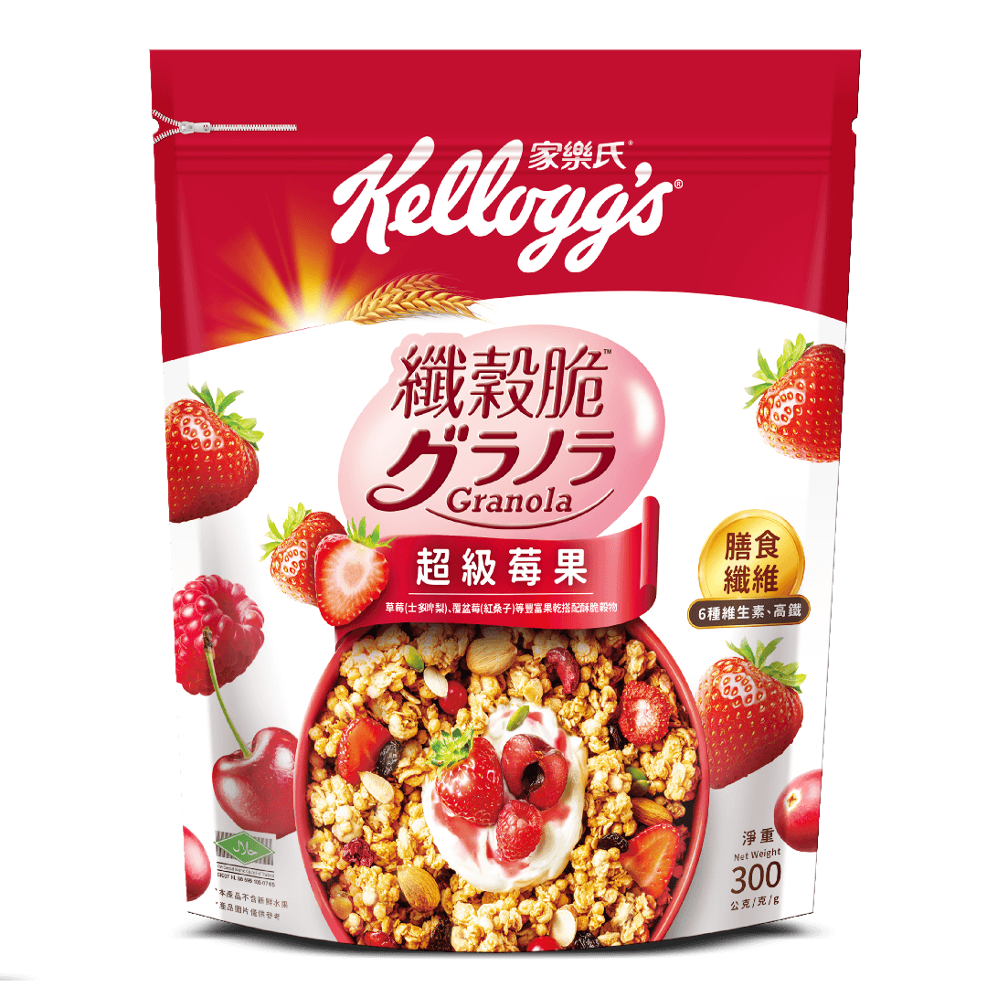 Super Berry Granola - &#23478;&#27138;&#27663;&reg;&#32406;&#31296;&#33030; &ndash; &#36229;&#32026;&#33683;&#26524; Kellogg's&reg; Super Berry Granola