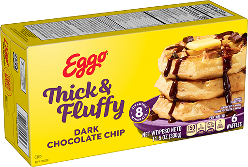 Eggo® Thick & Fluffy Dark Chocolate Chip Waffles