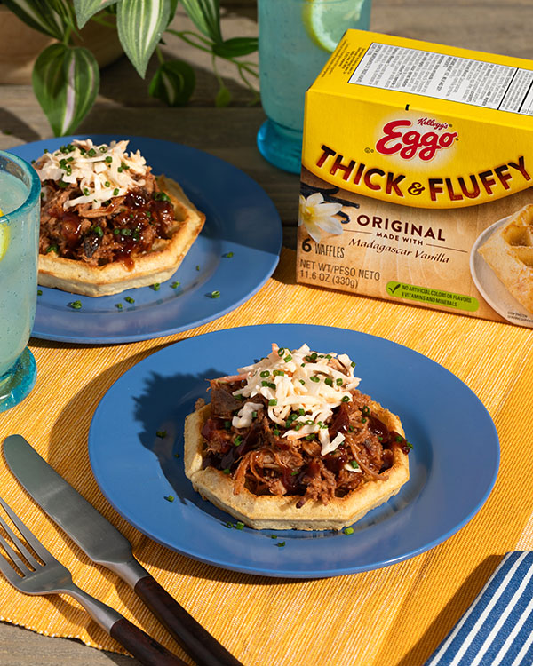 Eggo® Thick & Fluffy Waffle with Pulled Pork