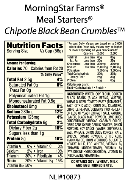 Black Bean Veggie Burger Calories