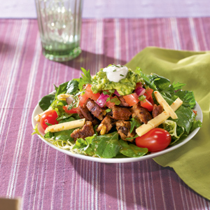Spicy Black Bean Burger Tex-Mex Salad Recipe