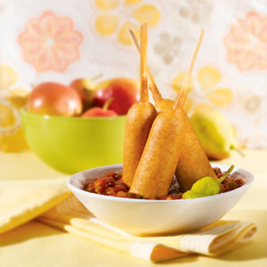Corn Dogs with Chicago-Style Ketchup