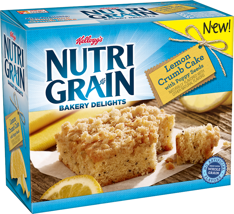 Kelloggs Nutri Grain Bakery Delights Lemon Crumb Cake Kelloggs Nutri Grain Bakery Delights Lemon Crumb Cake