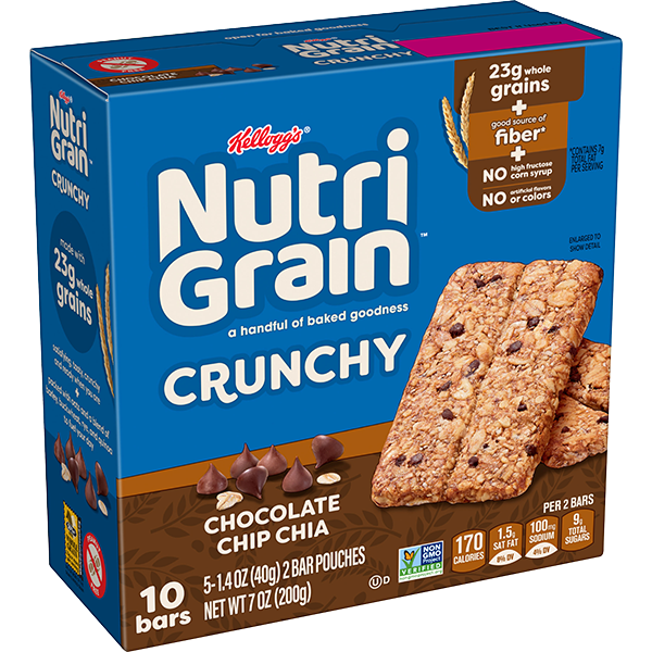 Nutri-Grain® Crunchy Chocolate Chip Chia Bars Image