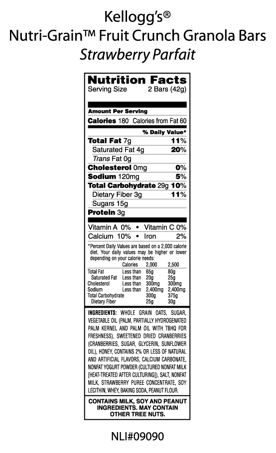 Nutri Grain Bars Nutrition Facts Blog Dandk