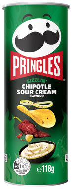 Pringles® Sizzlin' Chipotle Sour Cream Flavour 118g