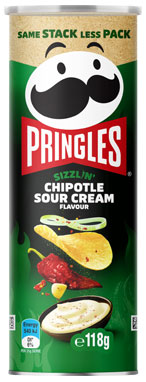 Pringles® Sizzlin' Chipotle Sour Cream Flavour 118g