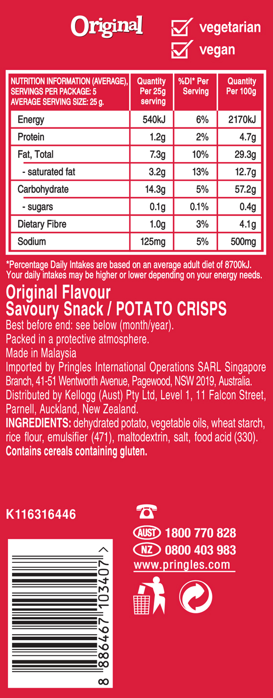 Pringles Potato Chips Nutrition Facts At Alex Wright Blog