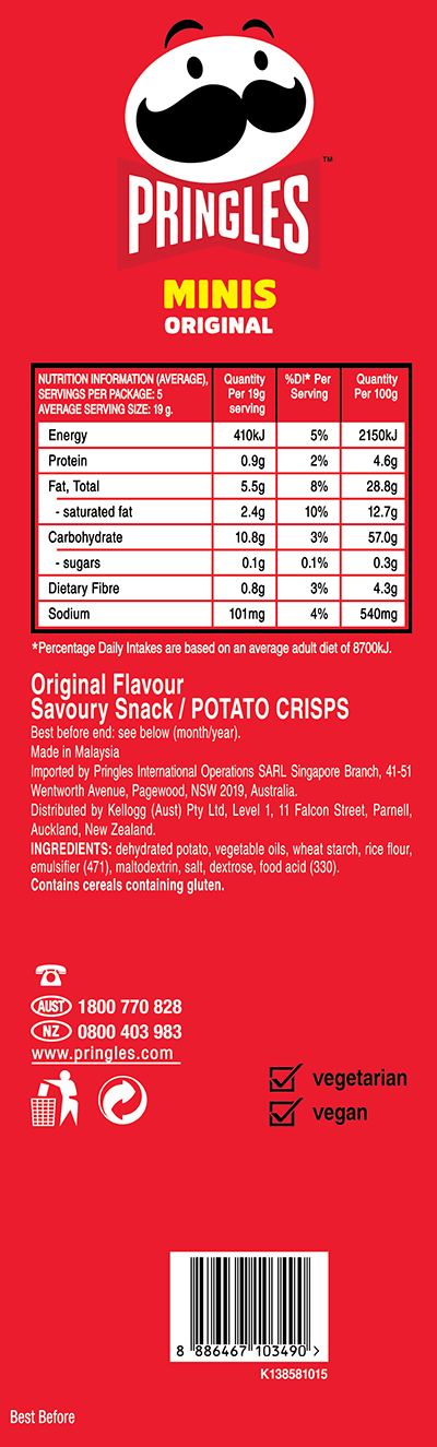 Pringles® Minis Original Potato Chips Multipack