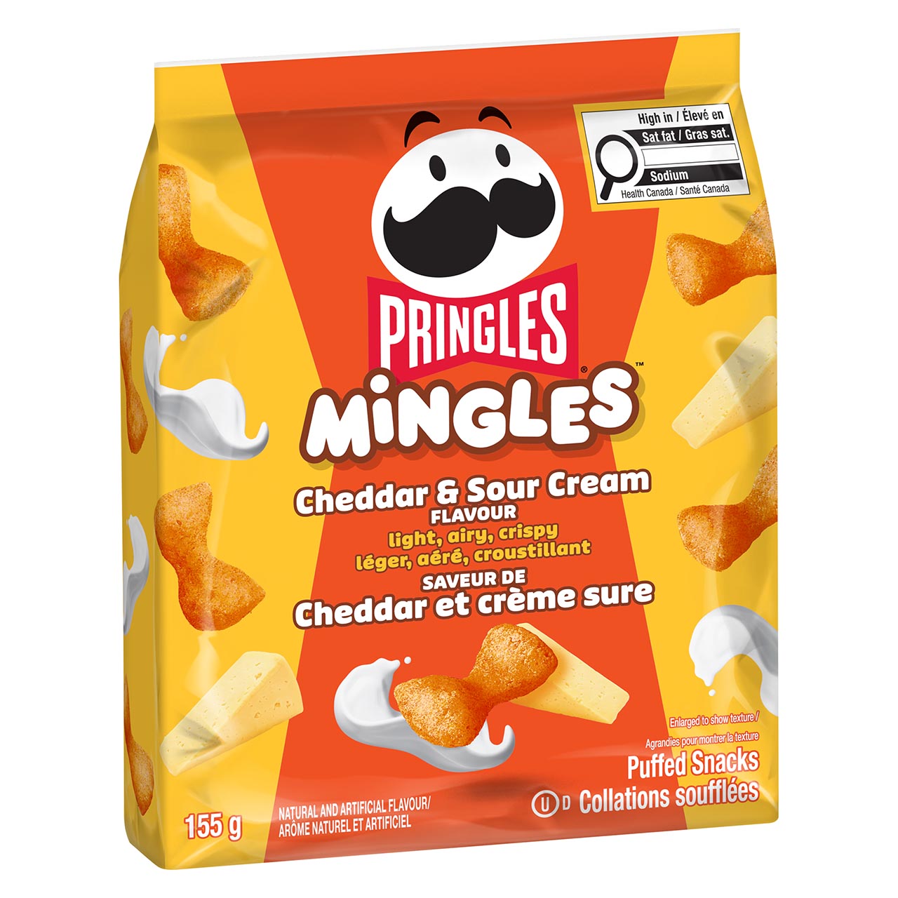 Pringles® Mingles™ Cheddar & Sour Cream Flavour Puffed Snacks Image