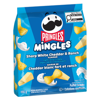 Pringles® Mingles™ Sharp White Cheddar & Ranch Flavour Puffed Snacks