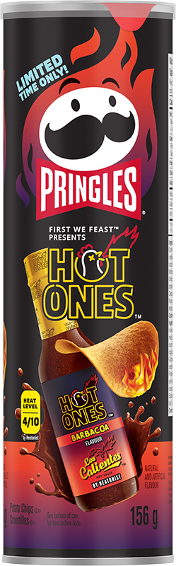 Pringles®  Hot Ones Los Calientes Barbacoa Flavour Potato Chips  Image
