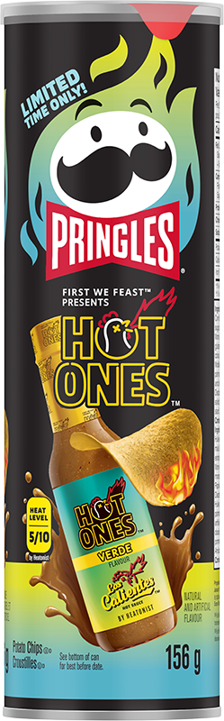 Pringles®  Hot Ones Los Calientes Verde Flavour Potato Chips Image