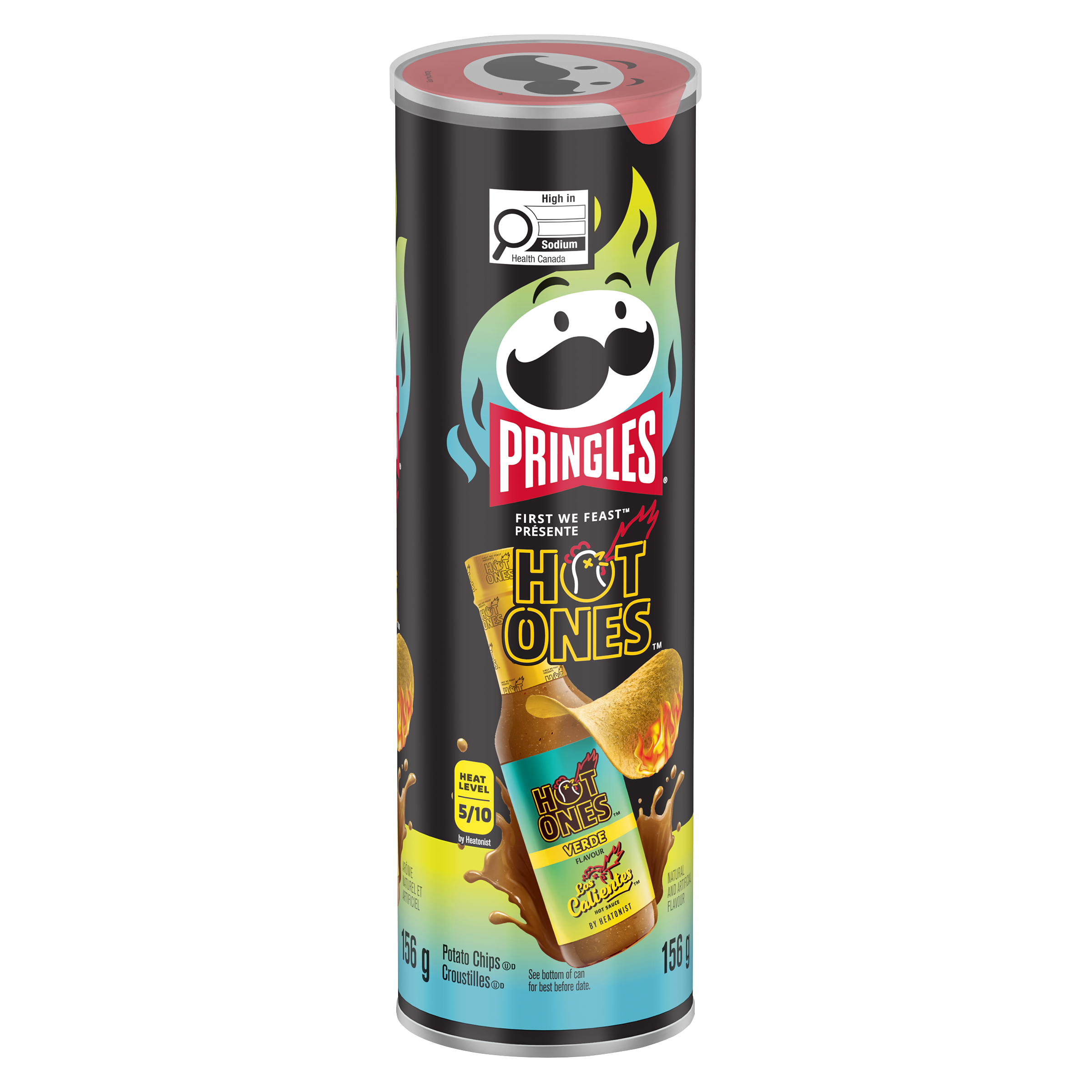 Pringles®  Hot Ones Los Calientes Verde Flavour Potato Chips Image