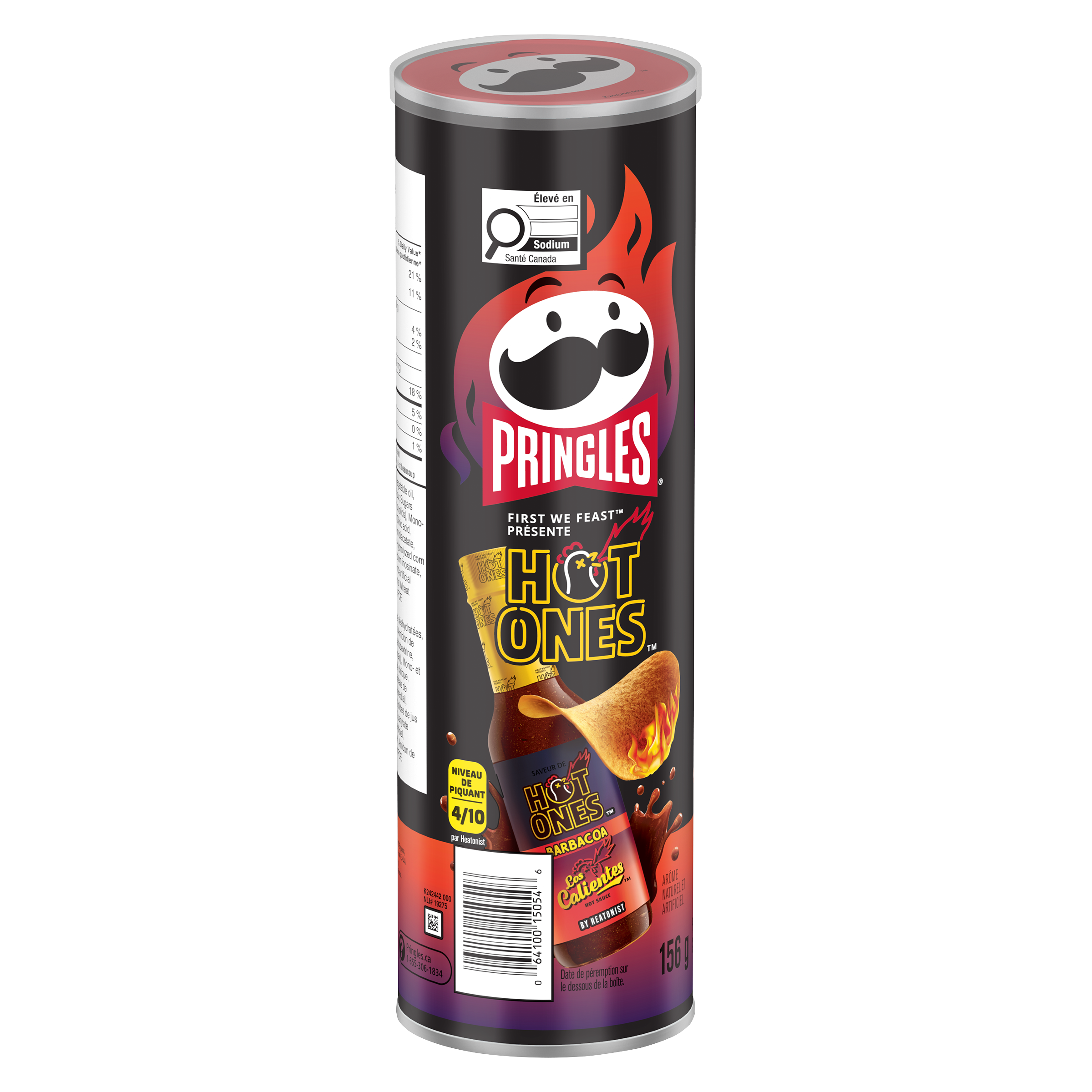 Croustilles Pringles® Hot Ones Saveur de Los Calientes Barbacoa 