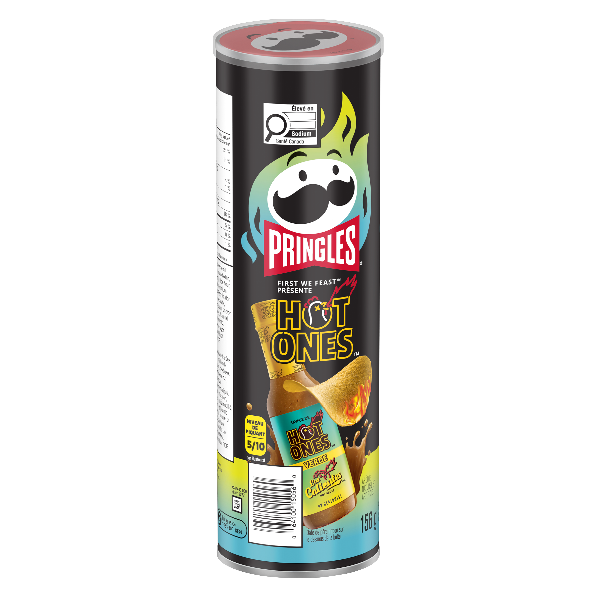 Croustilles Pringles® Hot Ones Saveur de Los Calientes Verde  Image