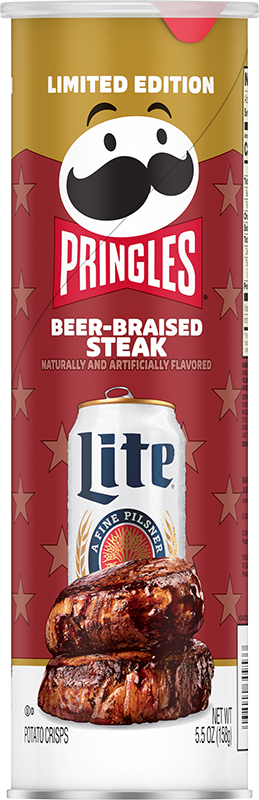 Pringles® Miller Lite® Beer-Braised Steak Potato Crisps Image