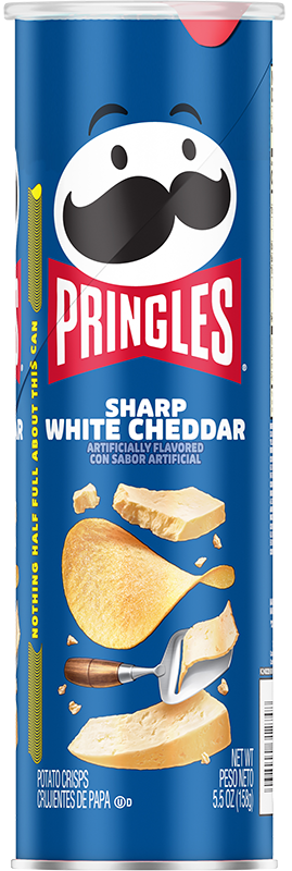 Pringles® Sharp White Cheddar Potato Crisps Image