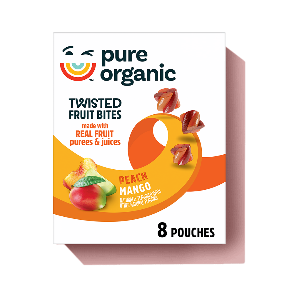 Pure Organic Twisted Fruit Bites Peach Mango Image