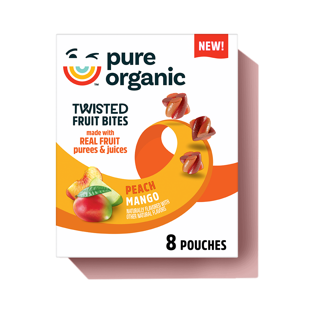 Pure Organic Twisted Fruit Bites Peach Mango Image