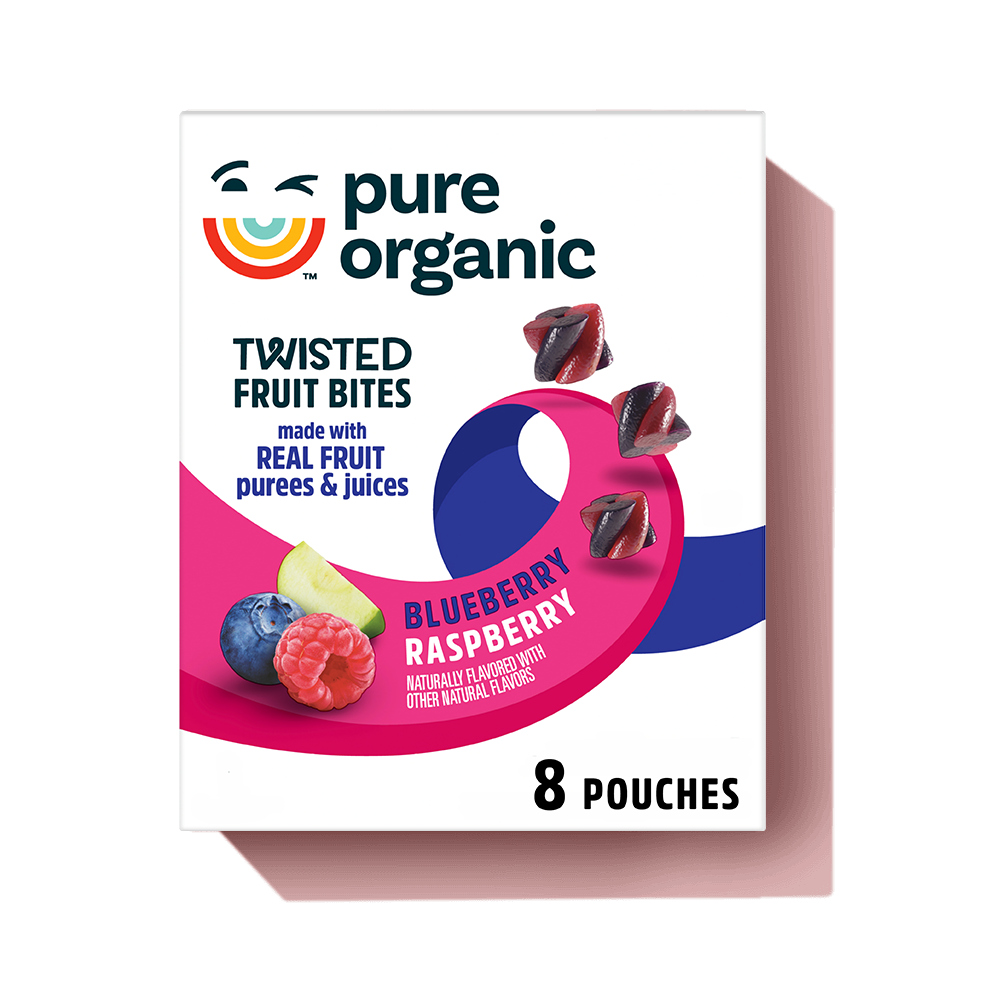 Pure Organic Twisted Fruit Bites Blueberry Raspberry Image
