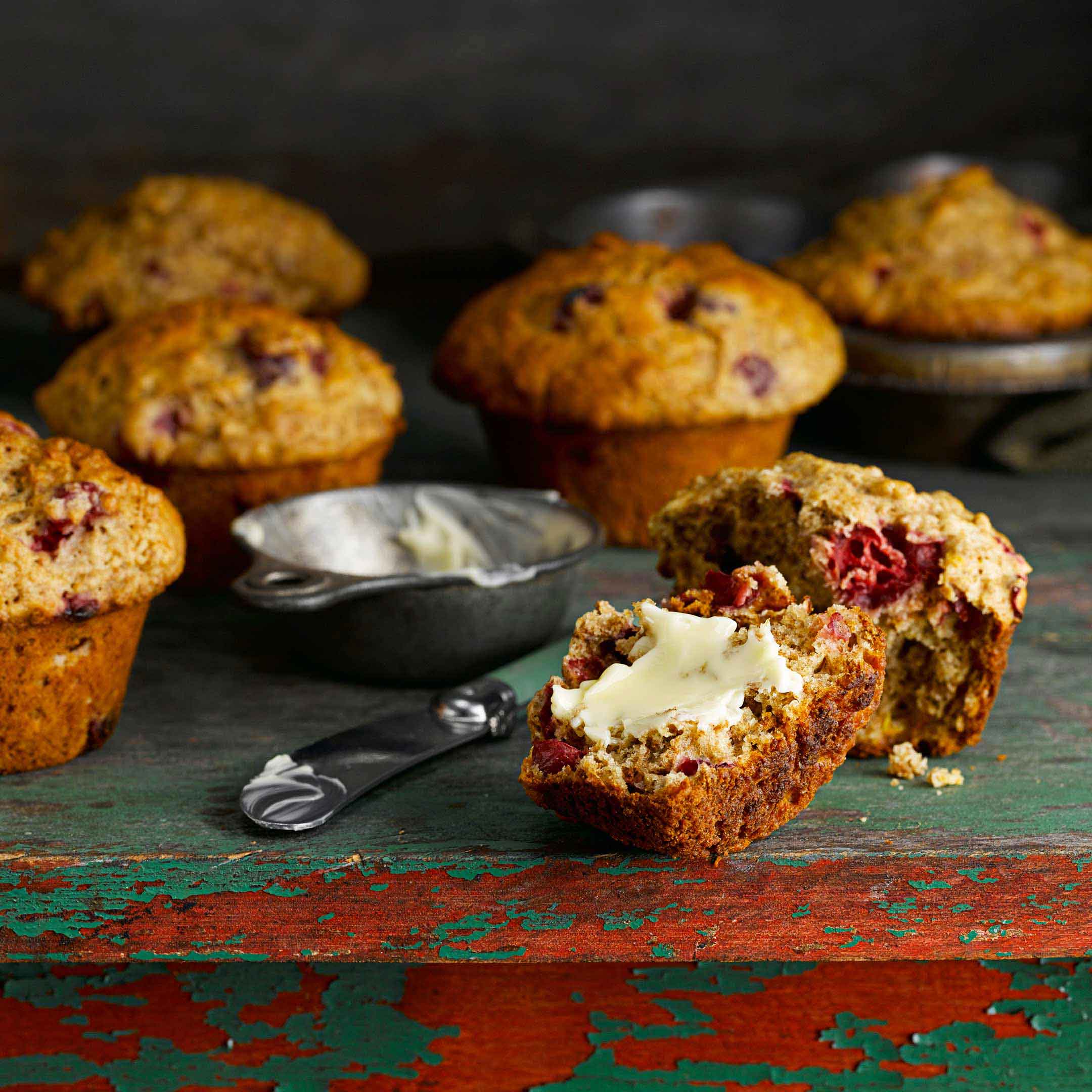 Cranberry Orange Bran Muffins