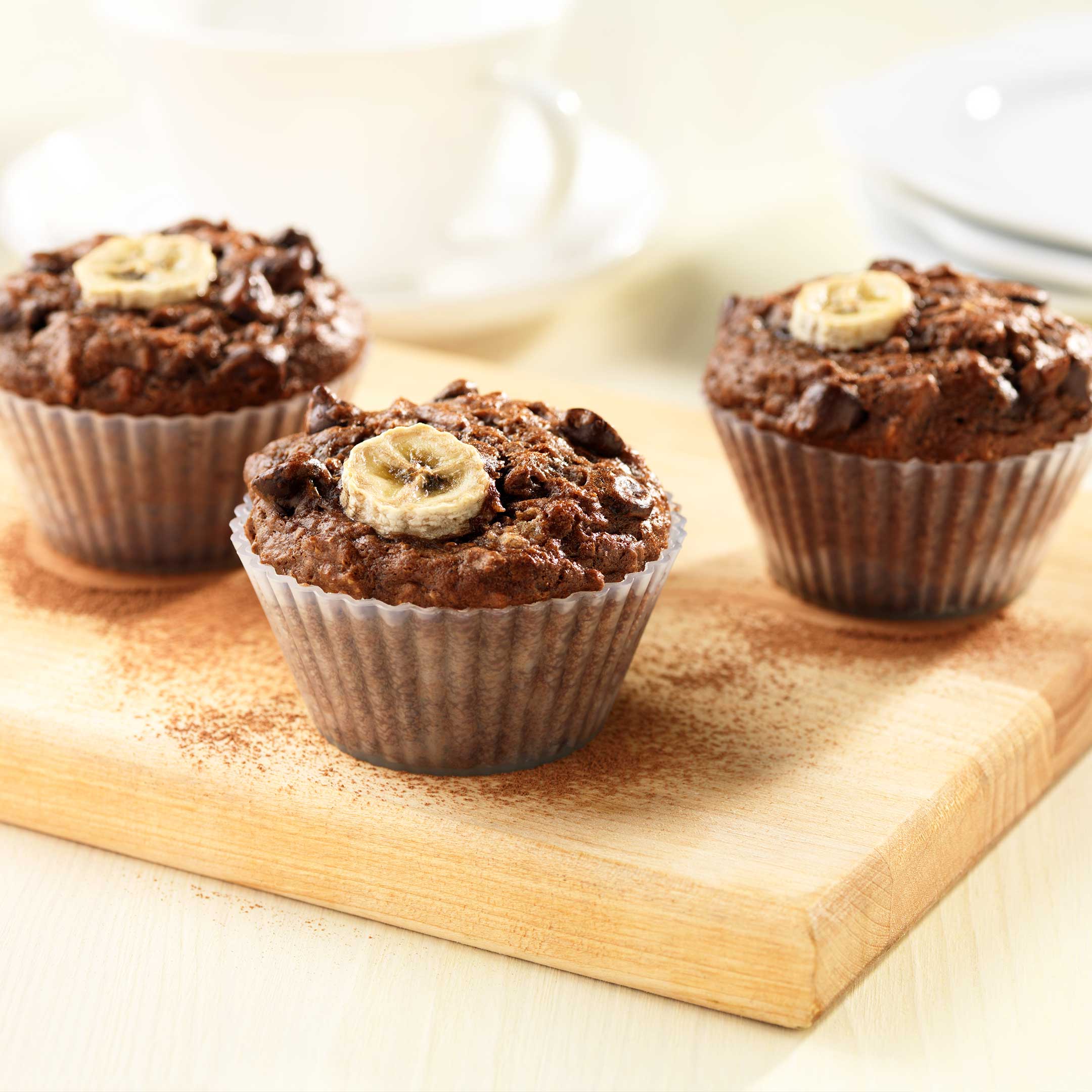 Cocoa Banana Bran Muffins