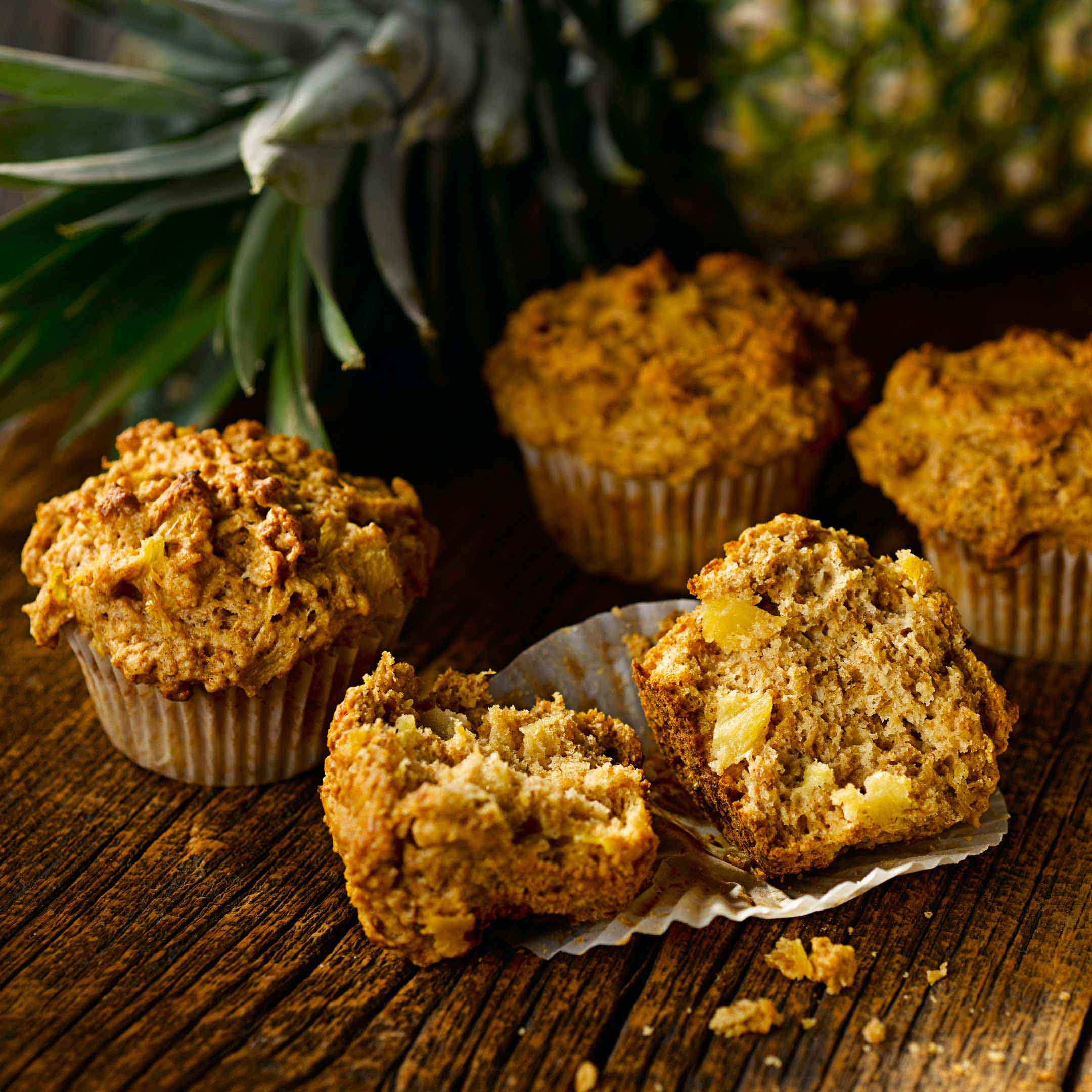 Muffins au son et à l'ananas