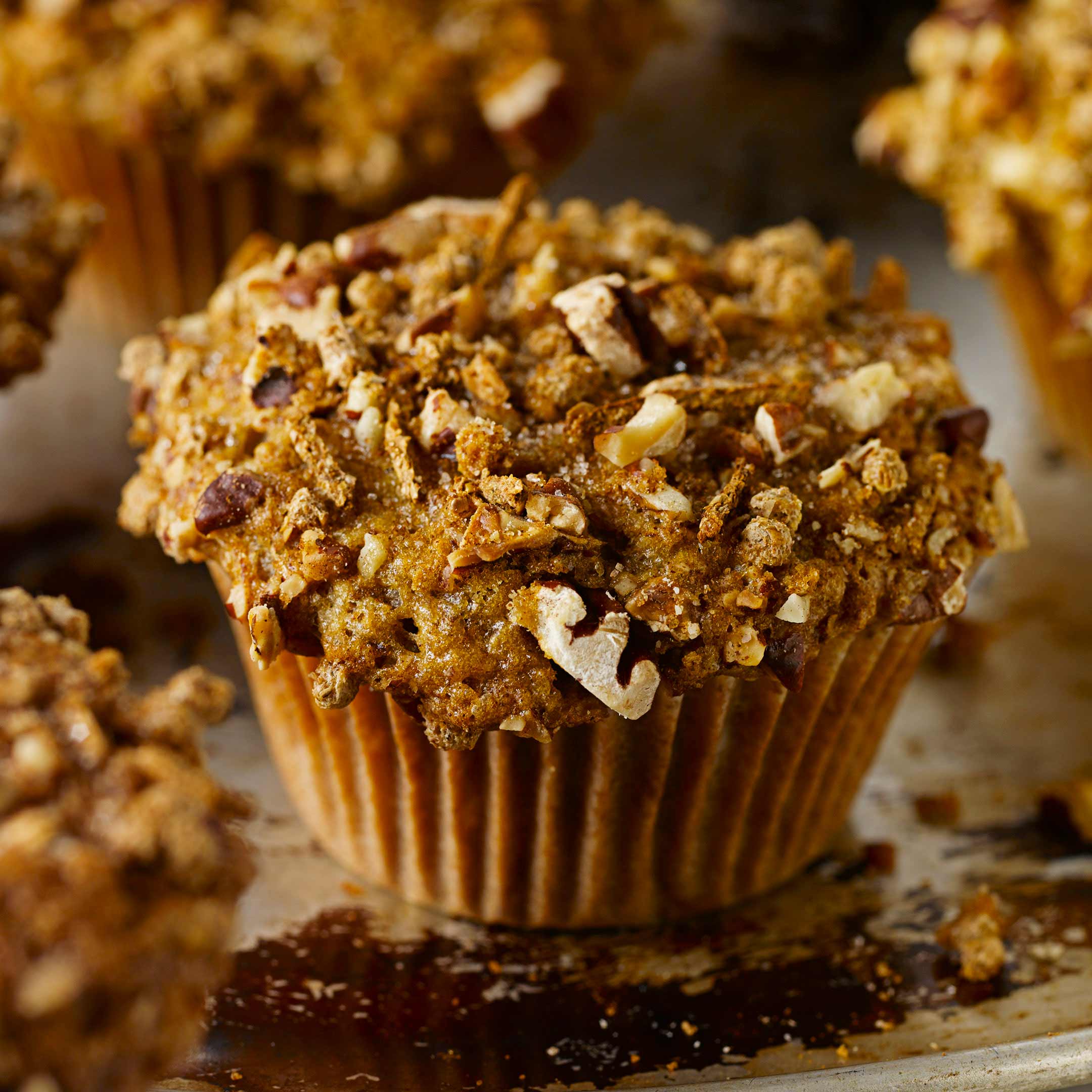 Muffins au babeurre, pommes et pacanes