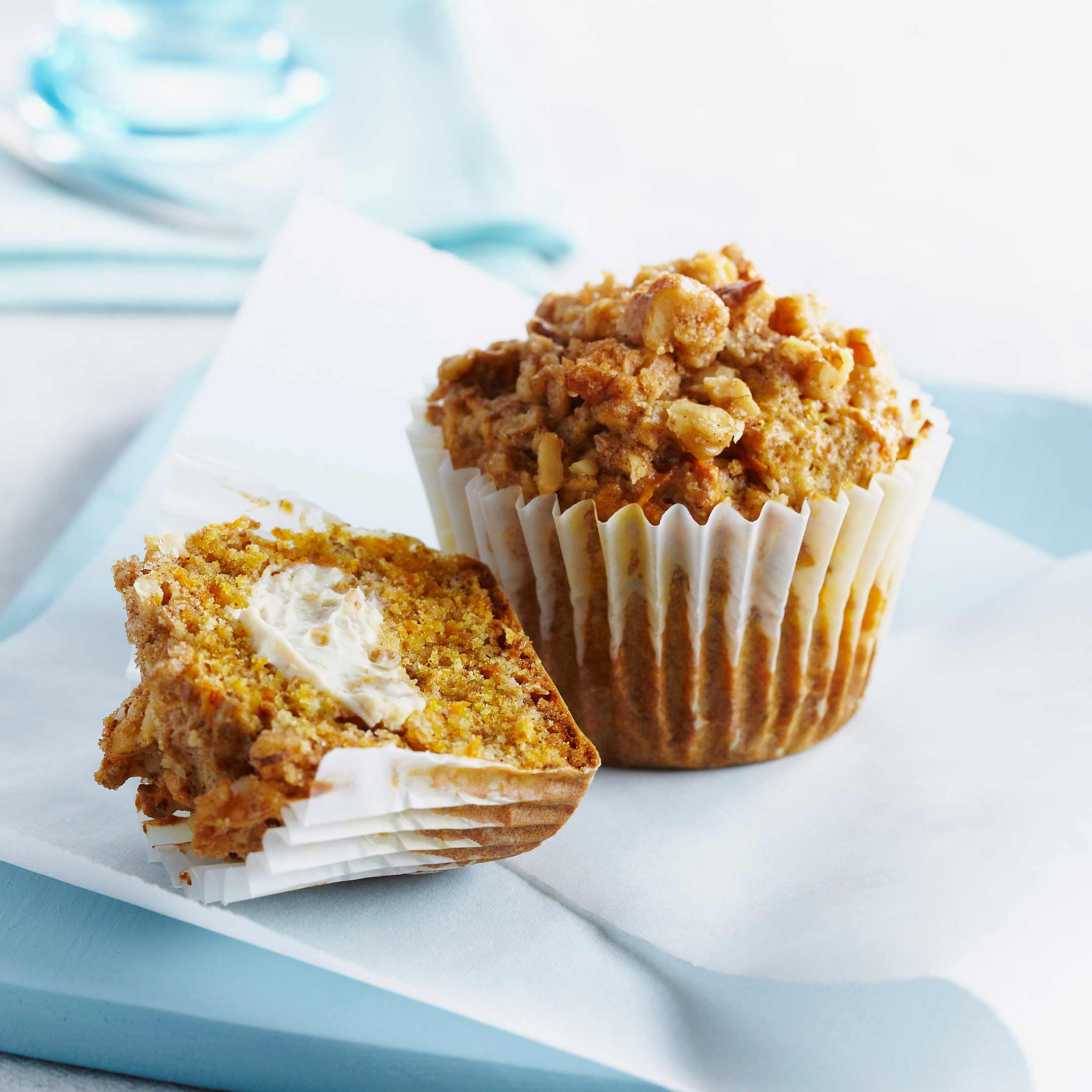 Muffins aux carottes et au fromage à la crème