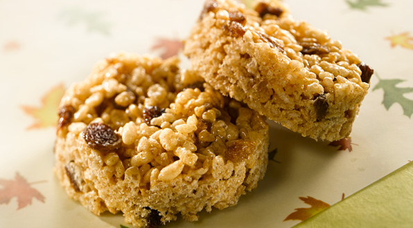 Carrés aux raisins, aux épices