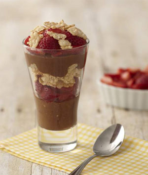 Strawberry Dark Chocolate Pudding Parfaits
