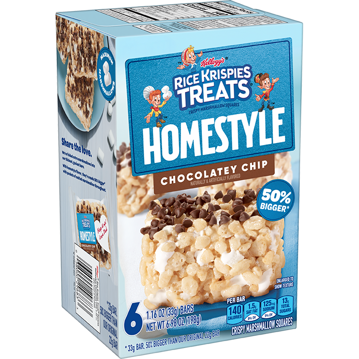 Kellogg's® Rice Krispies Treats® Chocolatey Chip Homestyle Bars Image